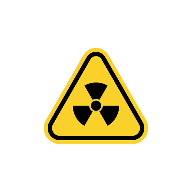 illustrazioni stock, clip art, cartoni animati e icone di tendenza di modello di progettazione illustrazione materiale vettoriale icona radioattiva. - toxic substance immagine