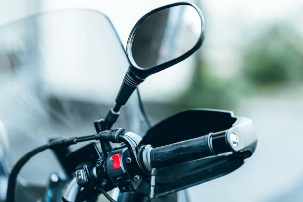 istock Close up of racing motorcycle handlebar 1333448713