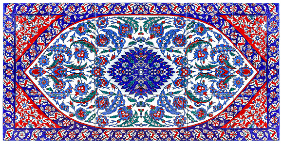 Old tiles in iznik style can be found all over the historical buildings of Istanbul