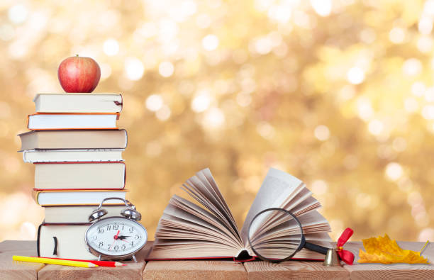 istock Education background with books in the autumn 1333453450