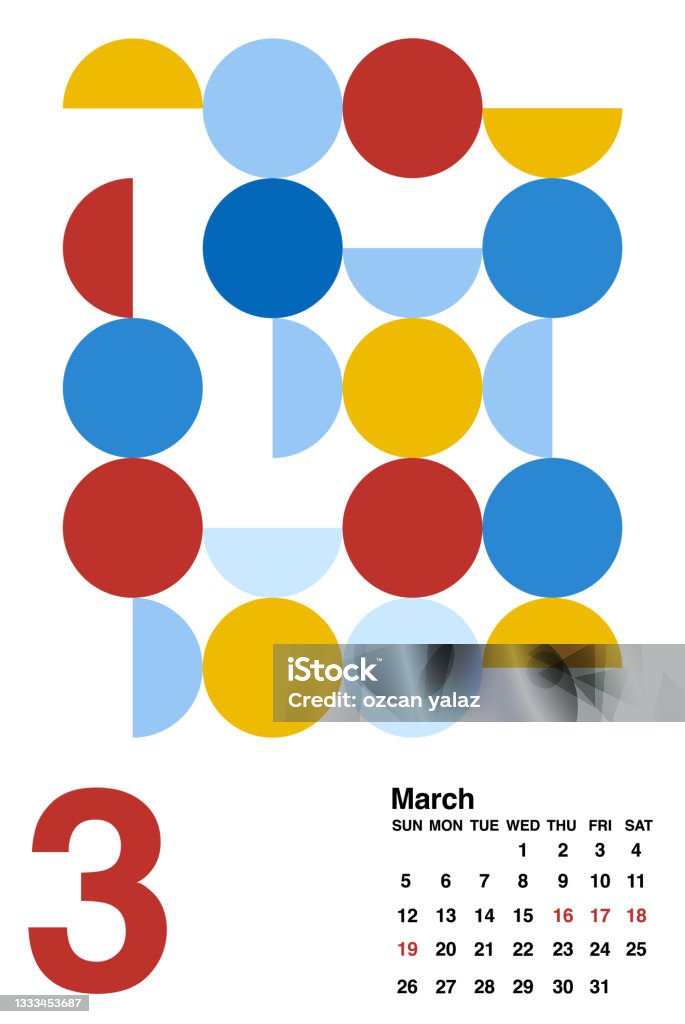 Calender While Shape Geometric Calendar Pattern Stock Illustration - Download Image Now ...
