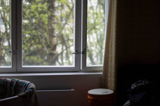 istock Plastic windows for the apartment. Indoor modern window. 1333455961