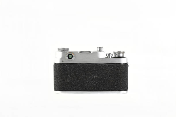 istock The old 35 mm film rangefinder camera on white background. 1333457136