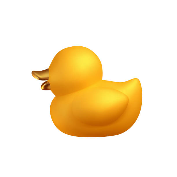 ilustraciones, imágenes clip art, dibujos animados e iconos de stock de pato de goma amarillo aislado sobre fondo blanco. ilustración vectorial - rubber duck