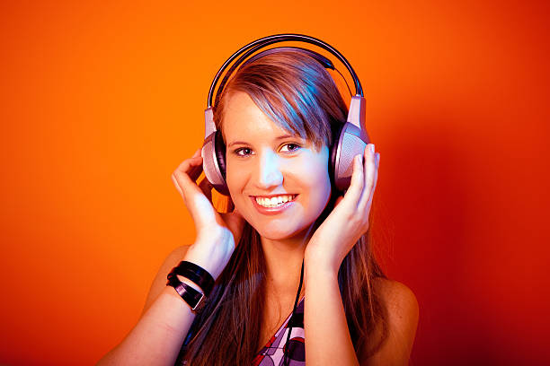 istock Girl with headphone 133346645