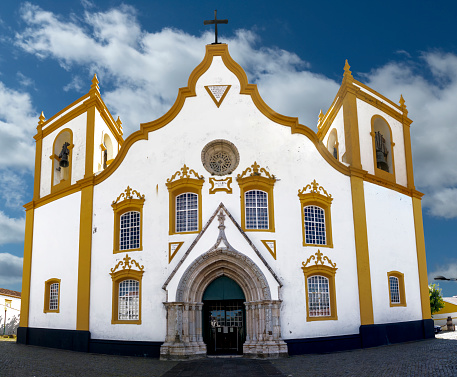 Ancient Church of Victoria Beach, Terceira Island, Azores in August 2021