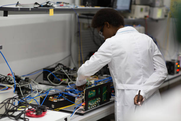 istock Scientist african american woman working in laboratory with electronic instruments 1333469661