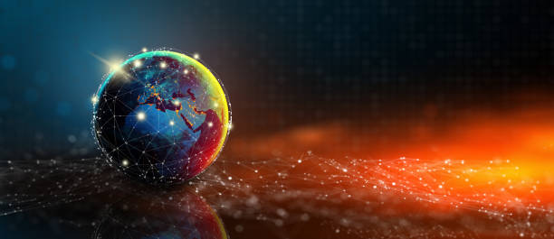 istock Global Business and Network connection concept. Elements furnished by NASA. 3D Render. 1333470081