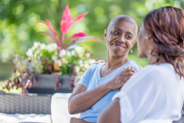 istock Chemo patient sits outside on a summer evening 1333470322