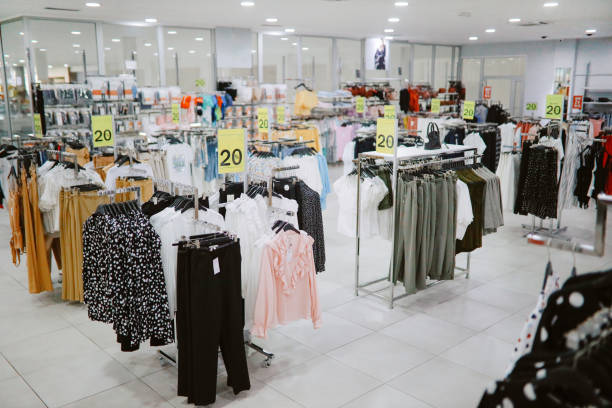 istock Clothing section in the shopping mall 1333471669