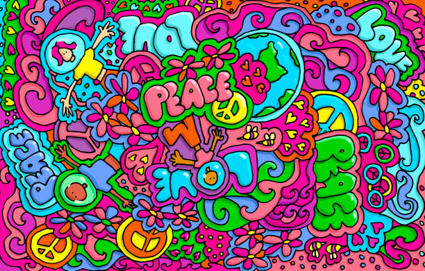 806 Background Of A Cool Peace Sign Illustrations & Clip Art - iStock