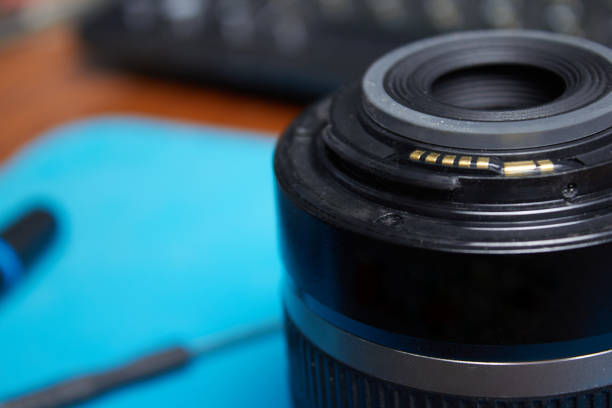 istock Photo lens with electrical contacts closeup shot 1333478595