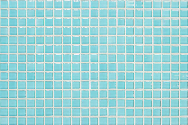 istock Blue pastel ceramic wall and floor tiles abstract background. Design geometric mosaic texture decoration of the bedroom. Simple seamless pattern for backdrop advertising banner poster or web. 1333480424