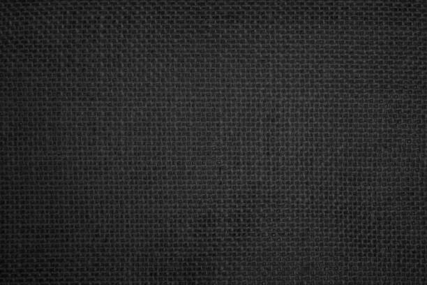 istock Jute hessian sackcloth canvas woven texture pattern background in light black color blank empty. 1333480427