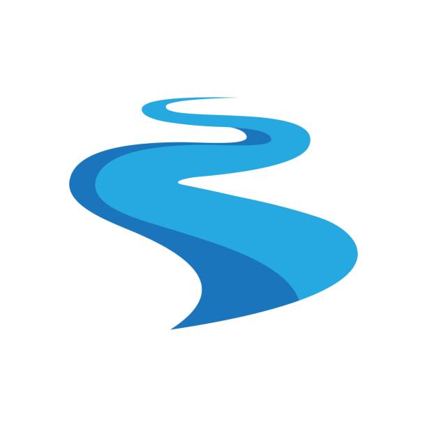 stockillustraties, clipart, cartoons en iconen met river icon vector illustration design - rivier