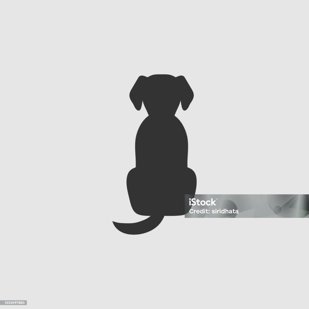 Vector Simple Isolated Dog Icon Dog stock vector