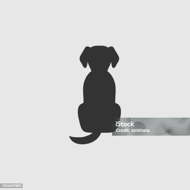 Vector Simple Isolated Dog Icon Stock Illustration - Download Image Now - Dog, Icon, Puppy