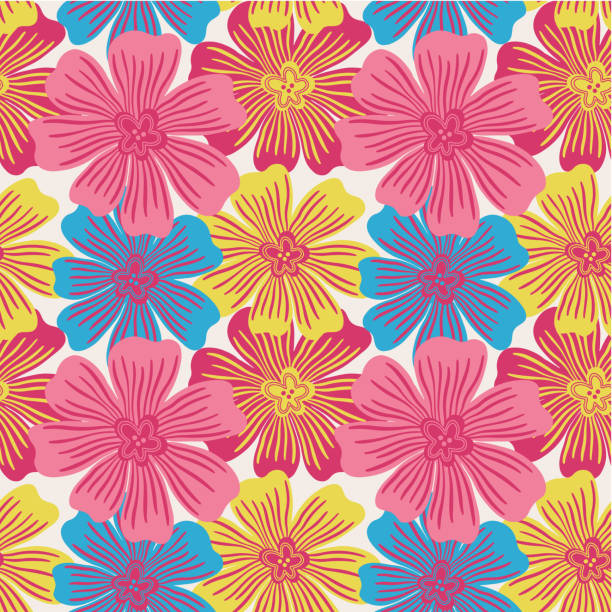 istock Seamless pattern botanical floral bud flower.Nature background print.Decorative wallpaper 1333499649