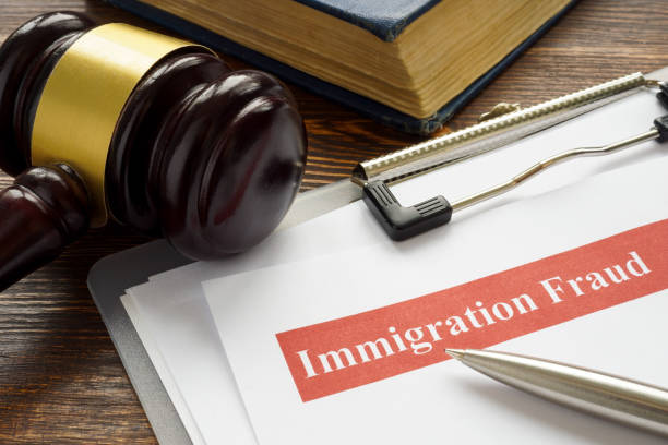 istock Papers about immigration fraud law and gavel. 1333508533