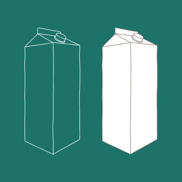 illustrazioni stock, clip art, cartoni animati e icone di tendenza di scatola di latte o succo di frutta. - juice box drink carton box