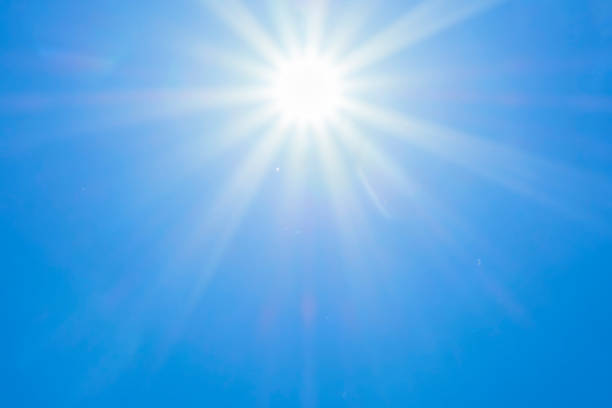 istock Bright sun with beautiful beams in the sky 1333518101