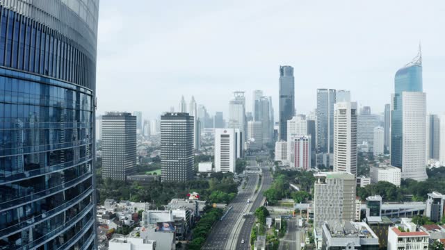 Quiet Jakarta cityscape due to coronavirus outbreak
