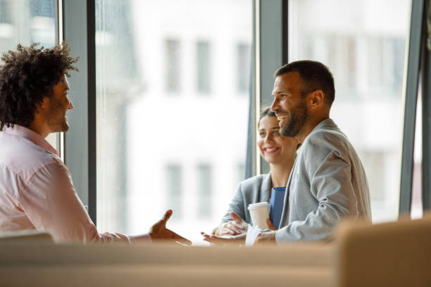istock Meeting new colleagues at the communal office space 1333525713