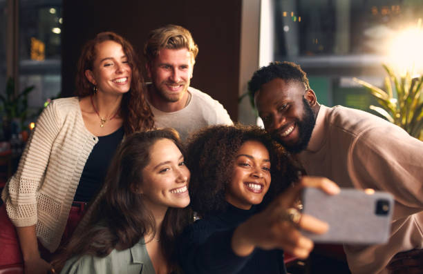 istock Friends taking selfie in bar 1333526284