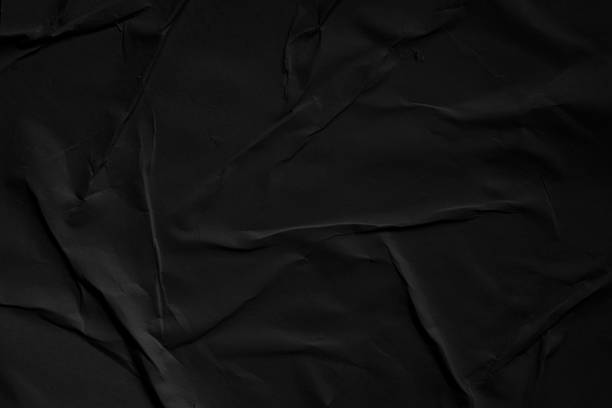 weathered black paper texture background - skrynklig bildbanksfoton och bilder