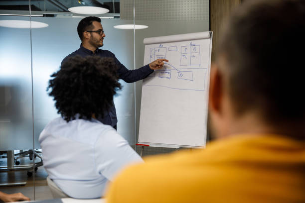 istock Manager holding a presentation in a conference room, for his colleagues 1333538303