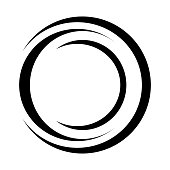 istock Round Logo Lens Sign Vector Sketch Lens Tattoo 1333547631