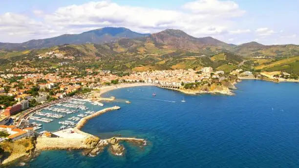 Beautiful city located on the Catalan coast along the Vermeille coast in Pyrénées-Orientales, France