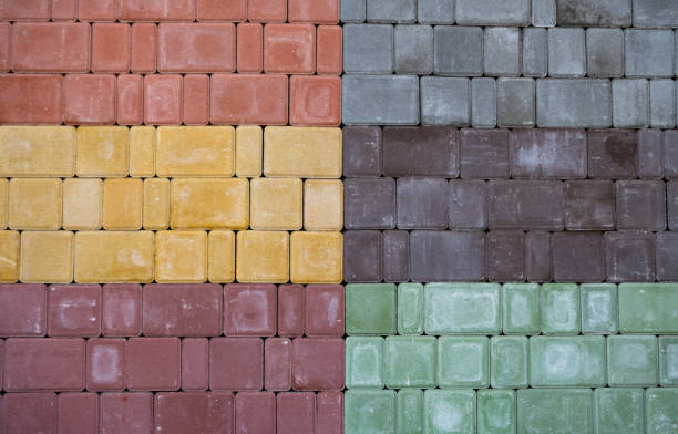 background of colored paving slabs