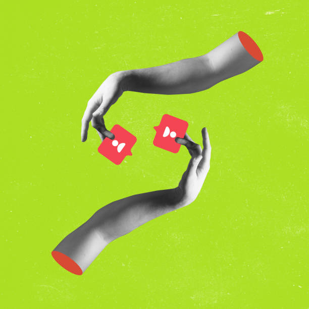 istock Hands aesthetic on bright background, artwork. Concept of human relation, community, togetherness, symbolism, surrealism. 1333562414