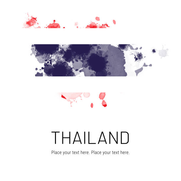 istock Thai flag ink splat on white background 1333563780