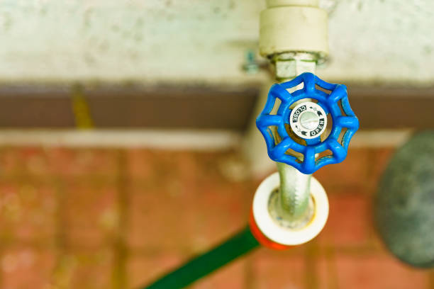 Garden outdoor tap with hosepipe attached.