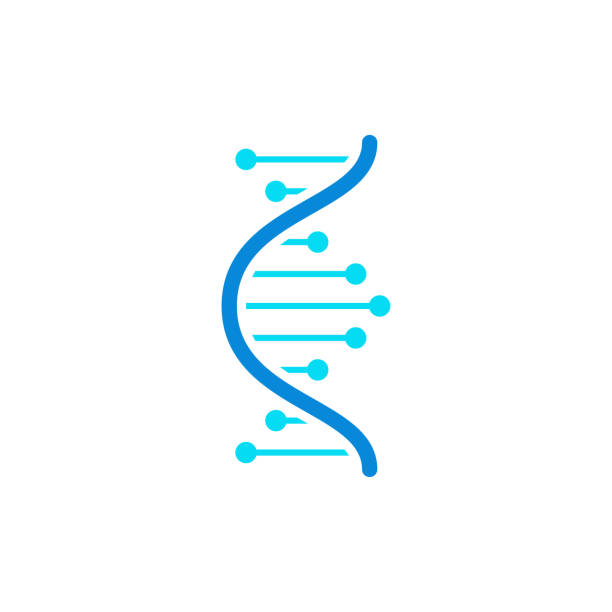 Art & Illustration DNA logo template vector icon genetic mutation stock illustrations
