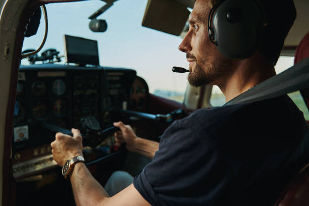 istock Close up of serious man looking at the sky 1333564561