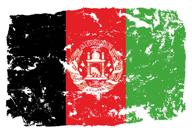 ilustrações de stock, clip art, desenhos animados e ícones de grunge styled flag of afghanistan - flag of afghanistan