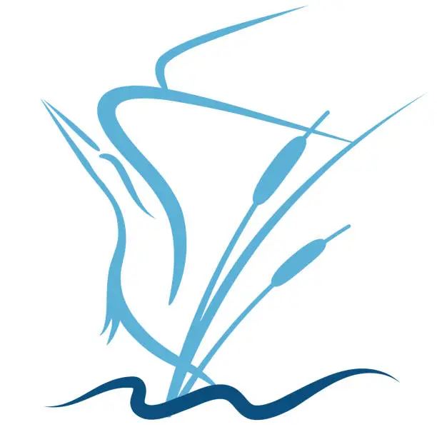 Vector illustration of Heron Wetlands Icon