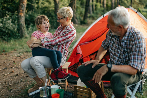 istock Multigenerational family camping 1333586842