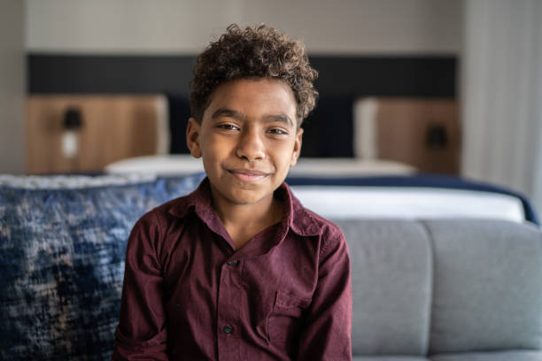 istock Portrait of a boy at home 1333590407