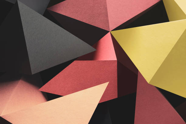 istock Composition of geometric shapes made paper. Abstract 1333590944