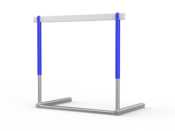 istock Blank racing hurdle for advertising mockup template. 1333595702