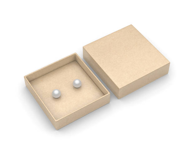 istock Blank paper Pearl earring Gift  Packaging Rigid Box. 1333597411