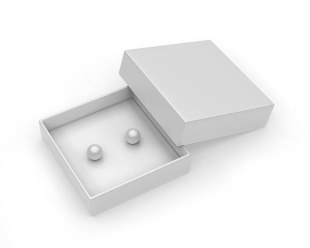 istock Blank paper Pearl earring Gift  Packaging Rigid Box. 1333597413