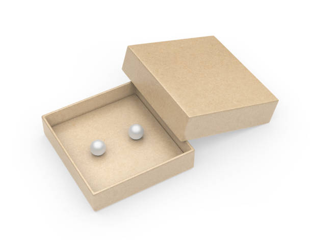 istock Blank paper Pearl earring Gift  Packaging Rigid Box. 1333597430
