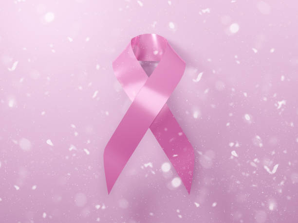 ruban rose réaliste pour le symbole de sensibilisation au cancer du sein 3d rendu isolé sur fond rose. - breast cancer cancer breast cancer awareness ribbon pink photos et images de collection
