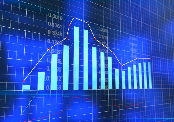 istock Stock exchange graph - stock photo 1333598444