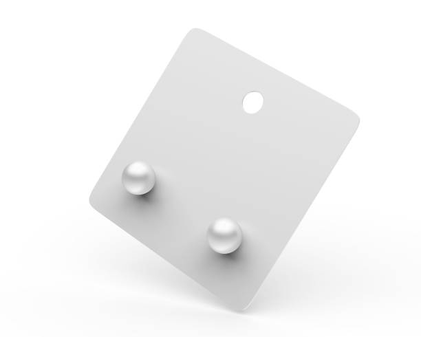 istock Blank hang tab card jewelry for branding mockup. 1333598977